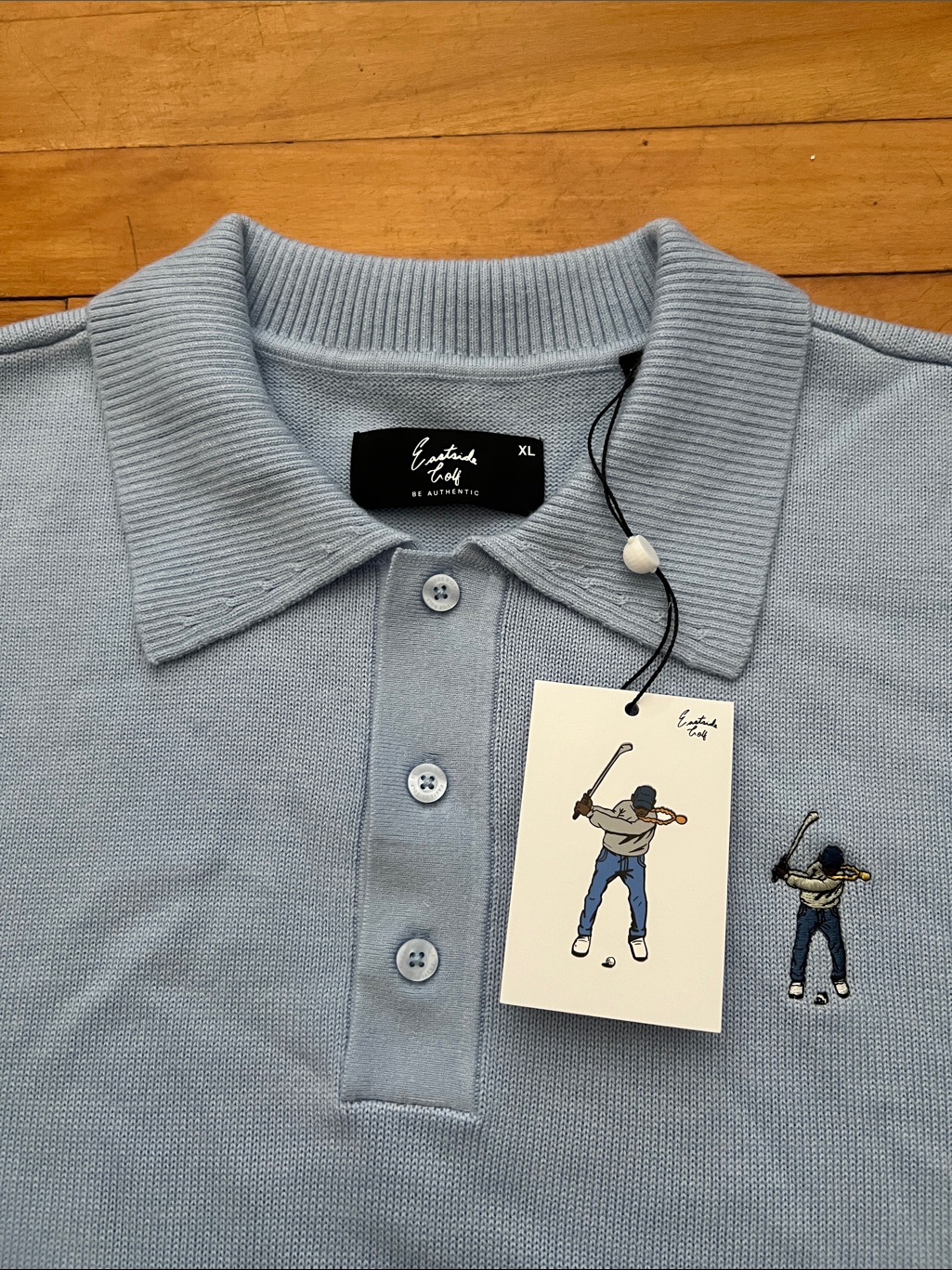 Eastside Golf Men's Sky Blue Short Sleeve Knit Polo Xl — image 2 of 3